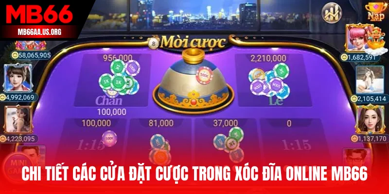 Chi tiết các cửa đặt cược trong xóc đĩa online MB66