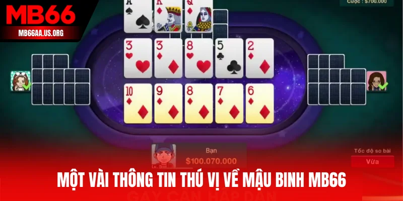 Một vài thông tin thú vị về Mậu Binh MB66